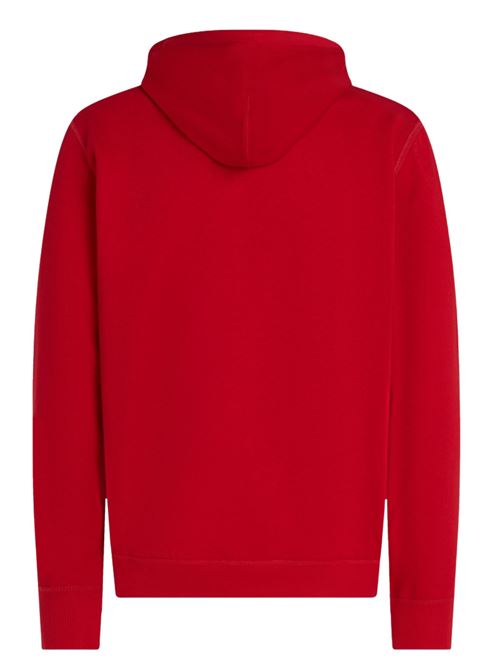 Felpa rossa in cotone Tommy Hilfiger | MW0MW39691XLD